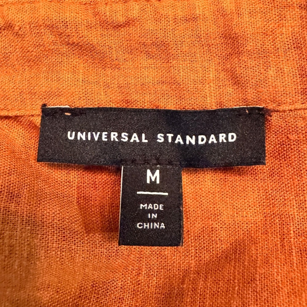 Universal Standard Rust Orange Button-Down Shirt - Picture 4 of 6